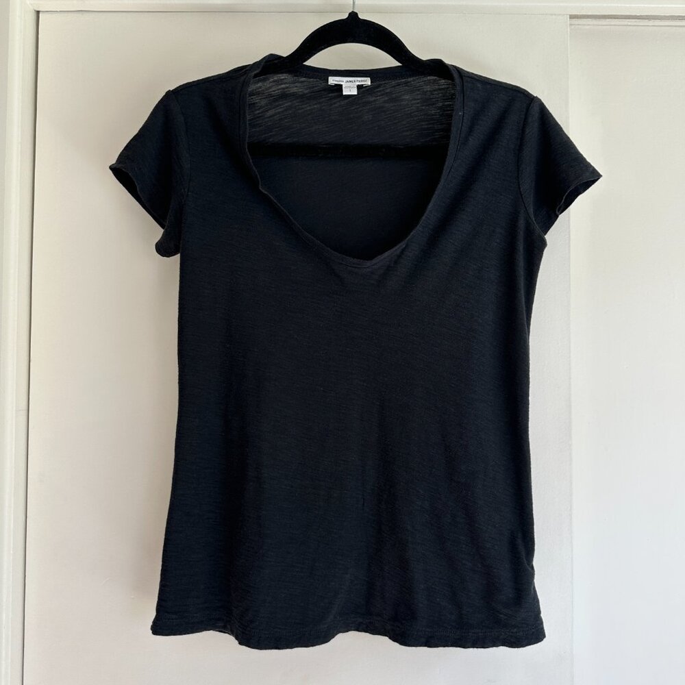 James Perse Scoop Neck T-Shirt - Picture 5 of 9